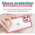 thumbnail image 2 of Case for iPhone 11 Pro Case Slim Dropproof [Defend from Drop/Scratch/Slip/Fingerprint] Clear Acrylic Hard Back Soft TPU Bumper Hybrid Phone Cover for iPhone 11 Pro-Red, 2 of 16