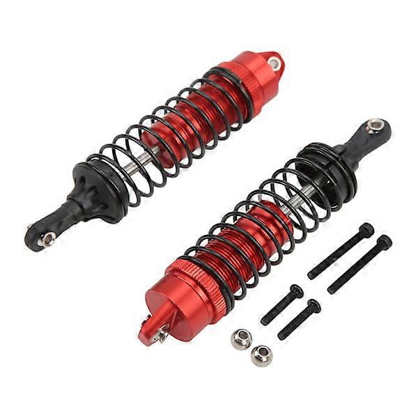 2pcs Front and Rear Shock Absorber for JLB 1/10 Series RC Truck Front Rear Suspension Damper Red