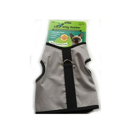 UPC: 0817881013896 | Kitty Holster Cat Harness (Made in USA) Color: Gray  Size: S/M