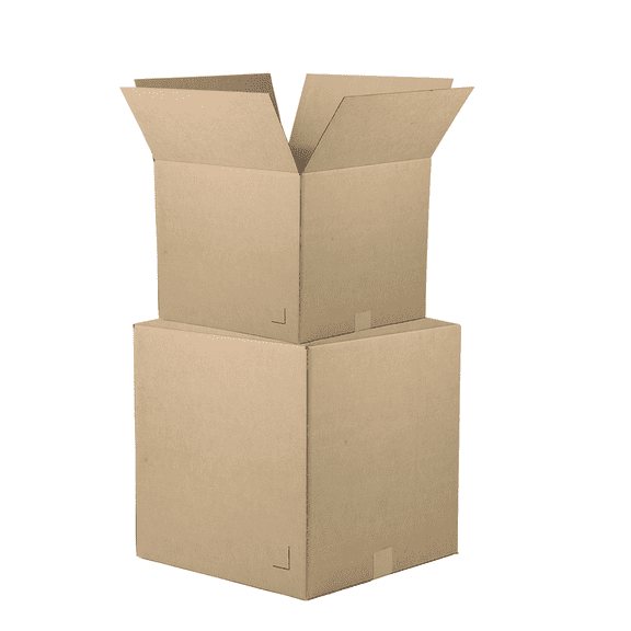 The Boxery Single Wall Kraft Corrugated Universal Moving Boxes 10x10x10”, 25 Count