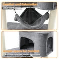 thumbnail image 6 of AIWIKIDE 39.37" Cat Tree Cat Tower with Cat Condo and Big Hammock for Indoor Small Cats,Grey, 6 of 7