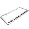 thumbnail image 3 of Chevrolet Corvette C6 Dual Logo 3D Embossed Letters on Mirror Chrome Metal License Plate Frame, 3 of 8