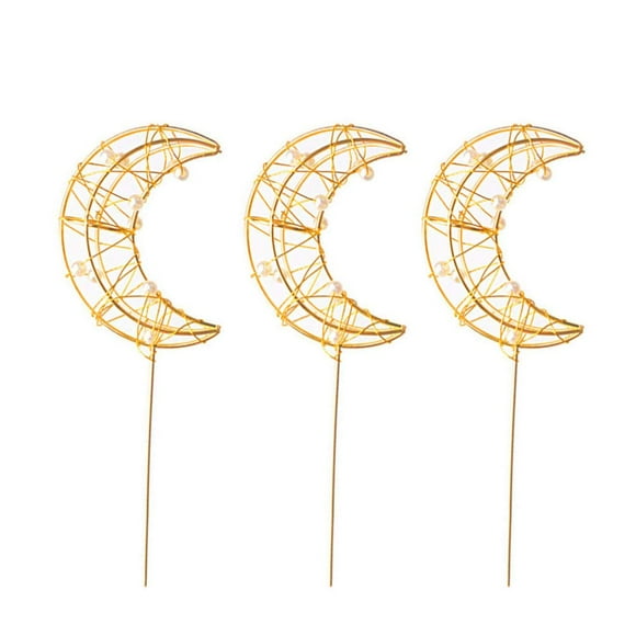 Wrought Iron Pearl Cake Decorating Cards Cake Decorating Cards (Moon) 3 pcs