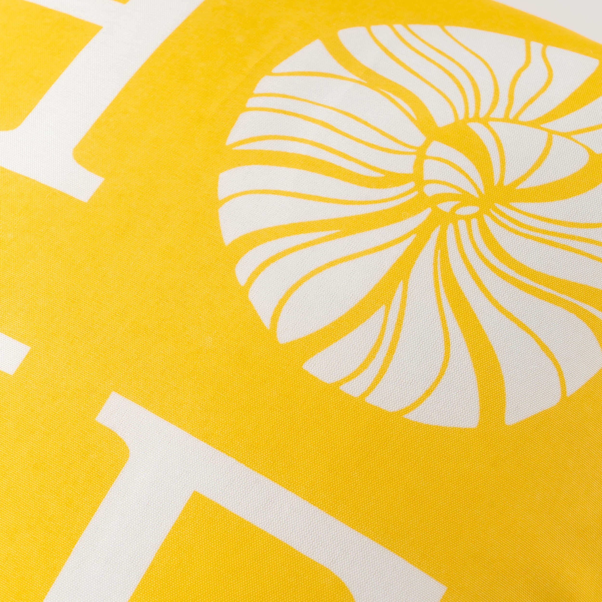 Mainstays Coastal Yellow Home Reversible Outdoor Throw Pillow 16 Inch Multicolour Novelty