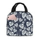 thumbnail image 1 of Easygdp White Leaves Bolsa Térmica Premium - Tela Oxford Impermeable, Gran Capacidad, Bolsillo Frontal, Unisex para Trabajo, Escuela, Actividades al Aire Libre y Picnics, 1 of 8
