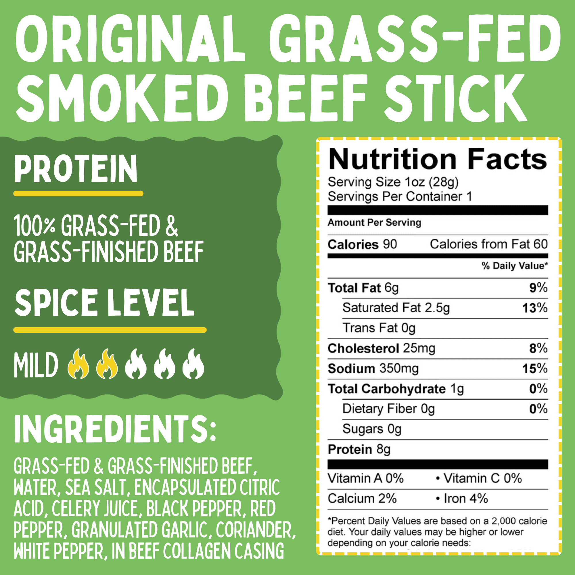 Sogo Snacks Beef Sticks Variety Pack 100% Grass-Fed Non-GMO Keto 48 Count 1-oz