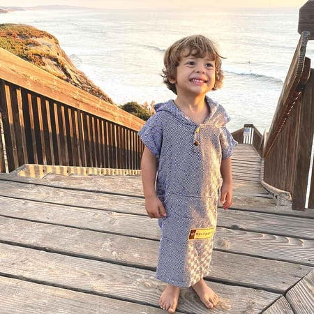 Towel with Hood for Kids | Youth Surf Poncho | Children's Hooded Beach Towel | Changing Poncho for Swimming Kids and Toddlers Age 2-5 years