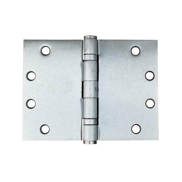 Hinge Outlet Charnière à Grand Ouverture avec Dégagement à 180 Degrés - 4,5 Pouces x 6 Pouces, Robuste, Résistante à la Rouille - Design à Roulement à Billes (Chrome Satiné, Lot de 2)