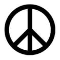 thumbnail image 1 of Peace Sign Symbol Vinyl Transfer Decal Sticker for Laptop/Car/Truck/Window/Bumper (Matte Black, 3in [3-Pack]), 1 of 4