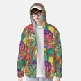 thumbnail image 2 of Vsdgher Sweat à Capuche Imprimé Dinosaure Coloré pour Hommes Femmes, Manches Longues Protection Solaire Pêche pour Course Natation-TG, 2 of 7
