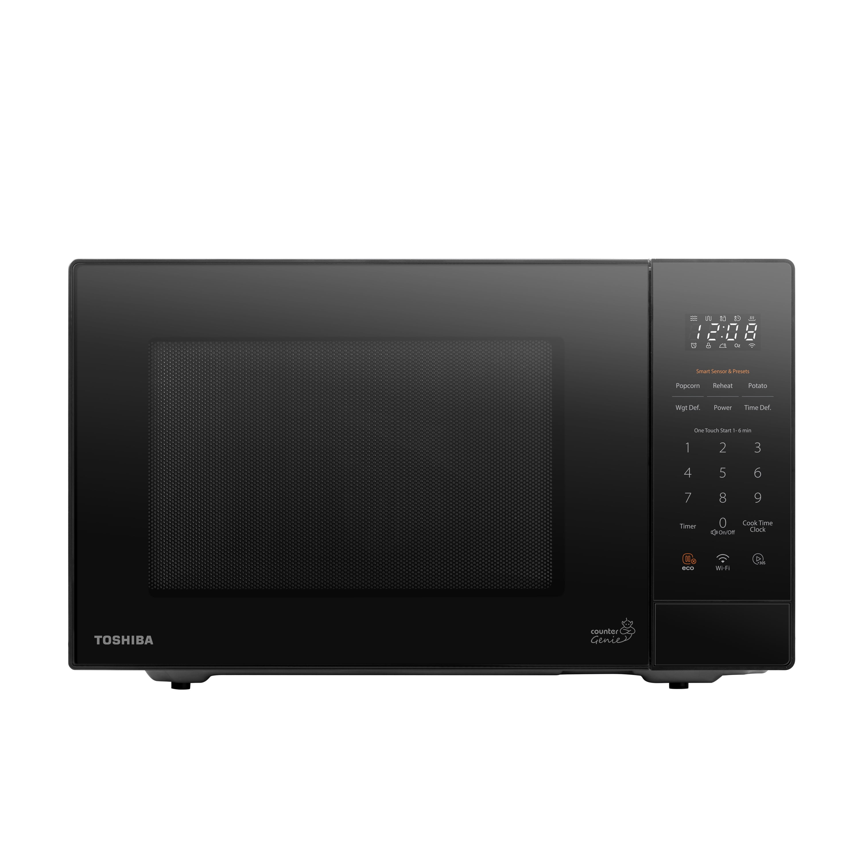 PC/タブレット PC周辺機器 Toshiba 1.4 Cu ft Smart Microwave Oven, 1100 Watts, Black
