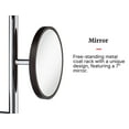 thumbnail image 2 of Proman Products Milano Metal Freestanding Coat Rack with 6 Hooks Included a 7" Mirror for Living Room, Bedroom, Entryway, Office, Walnut, 2 of 7