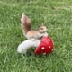 thumbnail image 5 of Squirrel Mushroom Resin Statue Ornaments, 5 of 5