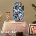 thumbnail image 5 of MUKTIVE Flower Cremation Urns for Human Ashes Adult Female - Large Blue & White Funeral Urns for Adult Male - Decorative Burial Urn - Memorial Urn for Ashes for Men & Women - 10 Inch, 5 of 7