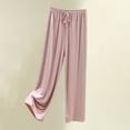 Trouser for Women Elasticated High Waist Pants Ice Silk Feel Relaxed