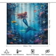 thumbnail image 2 of Mermaid Glitter Fish Scale Girls 4 Pcs Shower Curtain Set with Rug Bathroom Sets with Waterproof Fabric And Non-Slip Rugs Toilet Lid Cover Bath Mat Decor with Hooks, 2 of 7