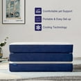 thumbnail image 5 of ZXNYH Folding Mattress, Tri-fold Memory Foam Mattress Topper with Washable Cover, 4-Inch, Twin XL Size, Play Mat, Foldable Bed, Guest beds, Camp Portable Bed, Blue, 38"*78"*4", 5 of 5