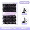 thumbnail image 4 of Eyelash Clusters WENDY LASHES Fluffy D Curl 12-16 mm 240 unidades, 4 of 7