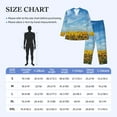 thumbnail image 6 of Kll Blooming Sunflower Field Sleepwear Mens Flannel Pajamas,Long Cotton Pj Set, 6 of 9