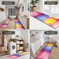 thumbnail image 5 of Colorful Watercolor Stripe Pattern Kitchen Rugs Sets Of 3,Kitchen Runner Rugs Non Skid Washable,Decorative Kitchen Floor Mats for Kitchen,Sink,Laundry,17"x30"+ 17"x47" + 17"x59", 5 of 6