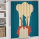 thumbnail image 5 of Juego de 4 cortinas de ducha Ratatouille con alfombrillas antideslizantes, tapa de inodoro y alfombrilla de baño, cortina de ducha impermeable con dibujos animados para niños con 12 ganchos,, 5 of 8