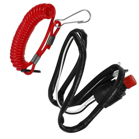 CHICHUMID 1Set Marine Engine Ignition Button with Safety Cord for Reliable Boat Control