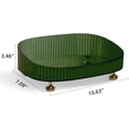 thumbnail image 2 of ABCISI Perfume Tray, Acrylic Round Makeup Trays for Bathroom and Bedroom, Decorative Vanity Trays for Countertop and Dresser Tops (Green), 2 of 8