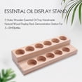 thumbnail image 2 of 5X 11 Holes Wooden Essential Oil Tray Handmade Natural Wood Display Rack Demonstration Station for 5-15Ml Bottles, 2 of 5