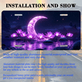 thumbnail image 3 of 1 Pcs 2D Flat License Plate Covers & Frames, Sparkling Crescent For Decorative Front, Waterproof For Decoration Aluminum License Plate Covers & Frames Cover For Men Women, 12" X 6", 3 of 7