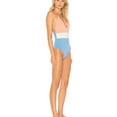 thumbnail image 2 of Tavik Womens Chase Color Blocked One Piece Halter Top Swimsuit, Blue, Large, 2 of 3
