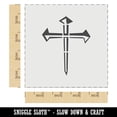 thumbnail image 2 of Three 3 Nails Cross Christian Stylized DIY Cookie Wall Craft Stencil - 4.5 Inch, 2 of 5