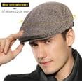 thumbnail image 2 of LAICAIW Mens Newsboy Cap Winter Cotton Beret Hat Cabbie Flat Cap, 2 of 6