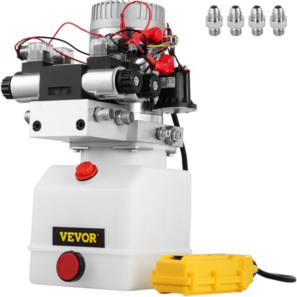 VEVOR 4.5 Quart Solenoid Hydraulic Pump 12V Dc Double Acting Dump Trailer Lifter