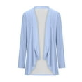 thumbnail image 3 of Chiccall Womens Cardigans Lightweight Long Sleeve Open Front Lapel 2025 Casual Long Cardigan Outerwear with Pockets, 3 of 7