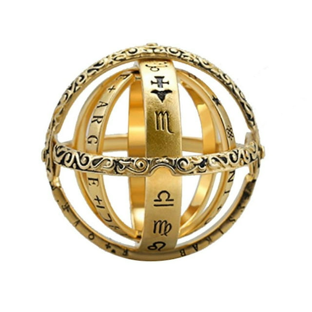 Anillo HUOGUO Astronomical Globe, joyería científica vintage