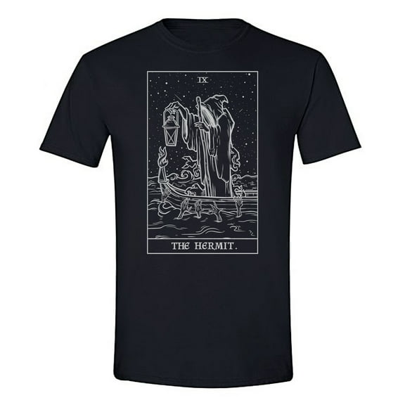 The Ghoulish Garb The Hermit Tarot Card Shirt Terror Tarot Shadow Edition Small