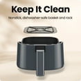 thumbnail image 6 of Chefman TurboFry 2-Quart Digital Air Fryer, Compact Design for Quick Meals, Dishwasher-Safe – Grey, 6 of 7