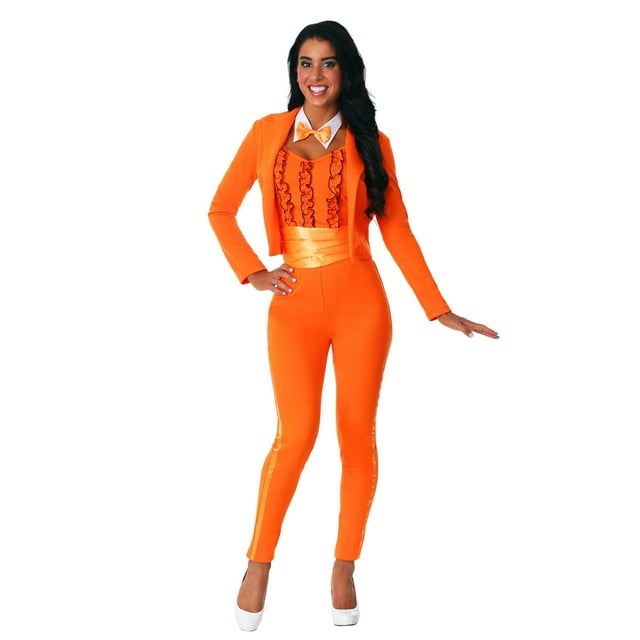 Adult Female Orange Tuxedo Costume