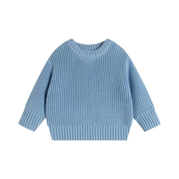Kids Knit Pullover Sweater Crewneck Long Sleeve Soft Breathable Lightweight Toddler Jumper for Girls Daily Wear