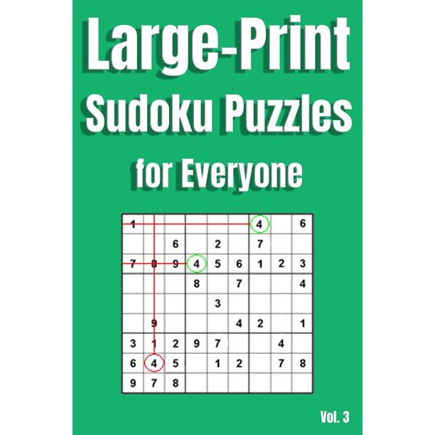 large print large print sudoku puzzles for everyone vol 3 100 brain