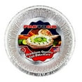 thumbnail image 5 of Pactogo 10" (Actual Top-Out 9-5/8 Inches - Top-In 8-3/4 Inches) Aluminum Foil Pie Pan1 3/16" - Disposable Baking Tin Plates (Pack of 200), 5 of 6