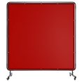 thumbnail image 2 of Eastvita 6x6FT Welding Screen with Frame Flame - Resistant PVC Curtain Transparent Safety Panel Lockable Swivel Wheels for Workshop Garage Metalworking (Red), 2 of 7