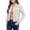 White, variant on Frostluinai Cropped Denim Jacket for Women Long Sleeve Lapel Collar Soft Jean Jacket Button Down Casual Denim Coats Vintage Jean Coat with Pocket