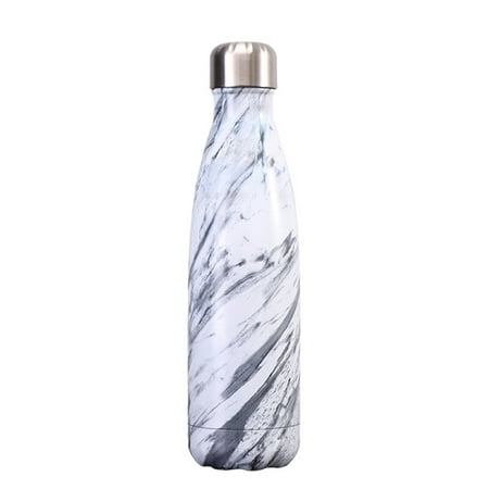 

500ml Thermal Bottle Portable Stainless Steel Marbling Insulated Drinks Flask for Coffee Cola