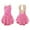Pink, variant on Kids Girls Shiny Ballet Dance Sleeveless Leotard Skirt for Figure Ice Skating Dress Orange 6