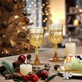 thumbnail image 3 of Bamboohart Verres à Vin en Plastique Ambre et Vert Foncé 5/10/12 Pcs avec Tiges - Gobelets de Fête Réutilisables à Rayures pour Mariages, Fêtes, Réceptions Quotidiennes - Gobelets à Vin Lavables à la Main Seulement Dri Festif, 3 of 6