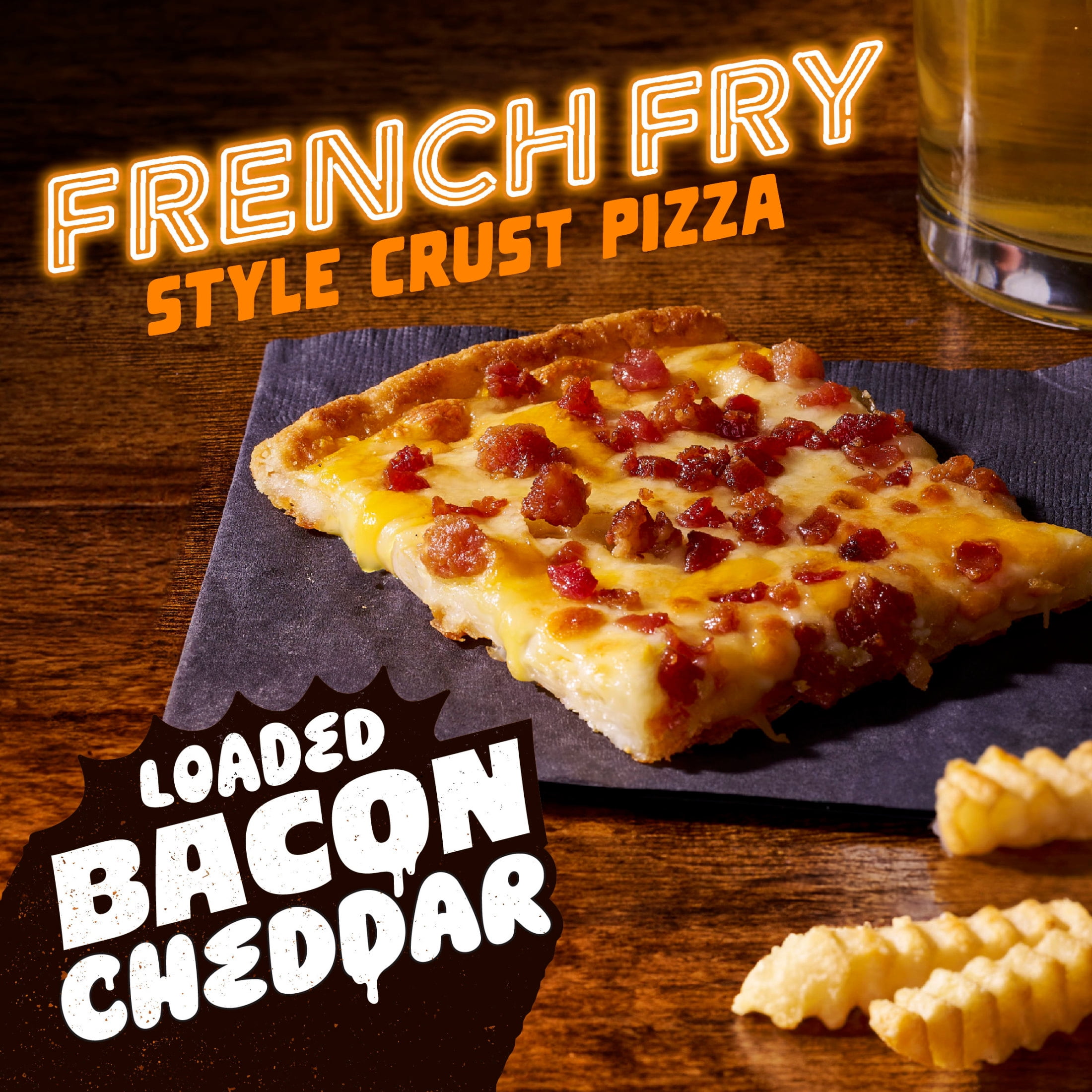 Tombstone French Fry Style Crust, Loaded Bacon Cheddar Cheese, Gluten Free Frozen Pizza, 18.1 oz (Frozen)