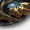 thumbnail image 3 of Designart Brown Blue Fractal Flower in Black' Oversized Abstract Metal Art, 3 of 5