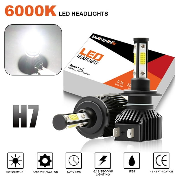 H7 LED Phare Ampoule Feu de Croisement Blanc Froid 6000K pour Kia Soul  Super Bright 10000LM 