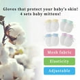 thumbnail image 4 of Guantes de malla BuyWeekMX 4 pares para bebé antiarañazos, 4 of 7